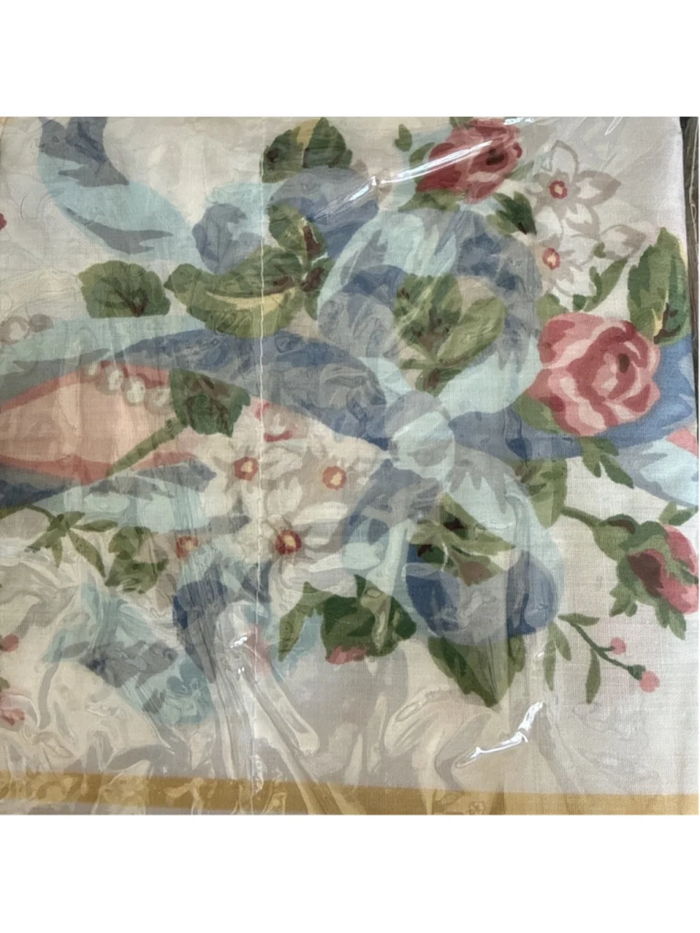 Croscill Princess Yellow Floral Blouson Valance 2 Valances 88x15 Style 5980 New